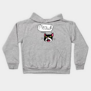 Funny Cat Feed Me Meow 2.0 Kids Hoodie